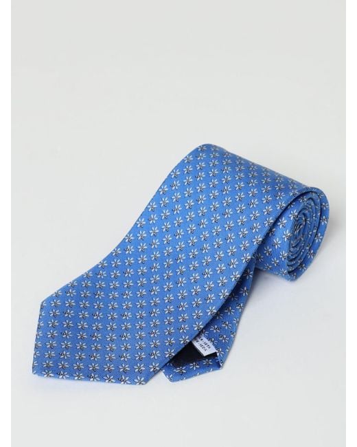 Cravate Ferragamo pour homme en coloris Blue