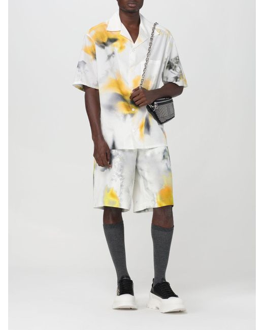 Shorts Obscured Flower di Alexander McQueen in Multicolor da Uomo