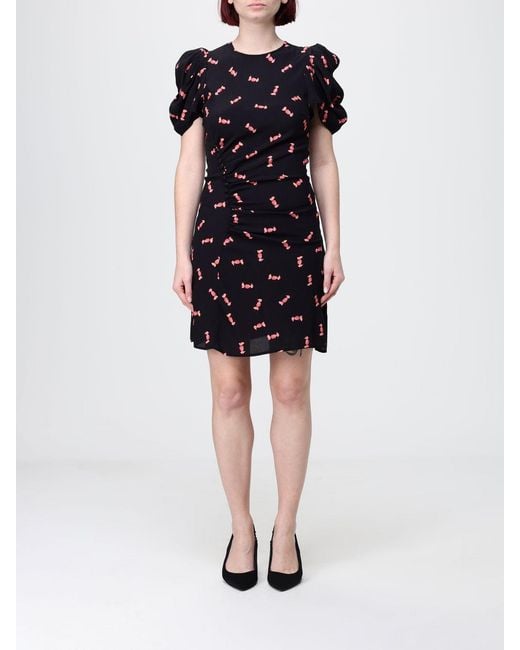 Mar De Margaritas Blue Printed Viscose Mini Dress