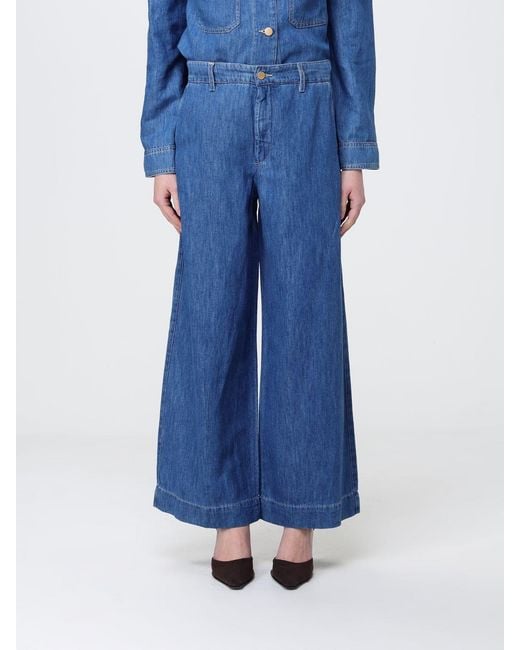 Jeans Mastice De Mezclilla De Pierna Ancha Max Mara de color Blue