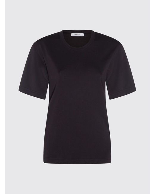 Lemaire Black Basic Cotton T-Shirts