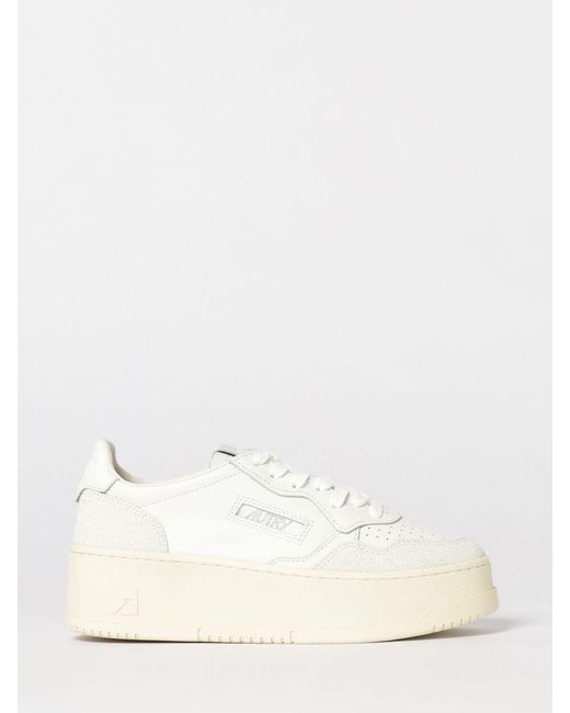 Autry Natural Medalist Platform Low Leather Sneakers