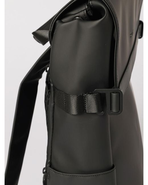 Rains Black Otg Backpack for men