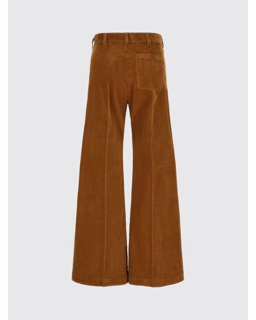 Polo Ralph Lauren Brown High-Waisted Corduroy Flare Trousers