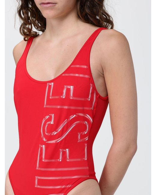 DIESEL Red Pamela-D-Core Polyamide One-Piece Swimsuit