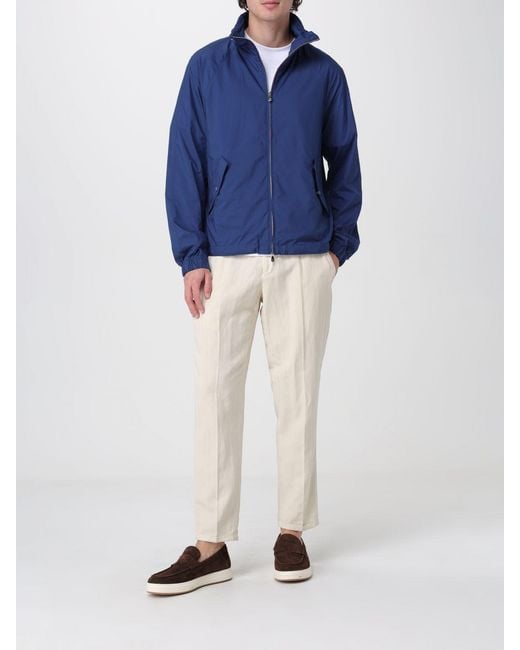 Brunello Cucinelli Blue Polyester Windbreaker for men