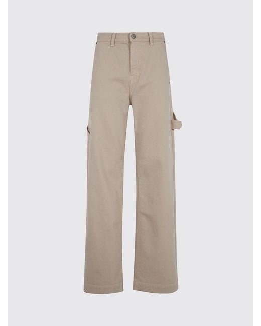 P.A.R.O.S.H. Natural High-Waisted Straight-Leg Trousers P.A.R.O.S.H