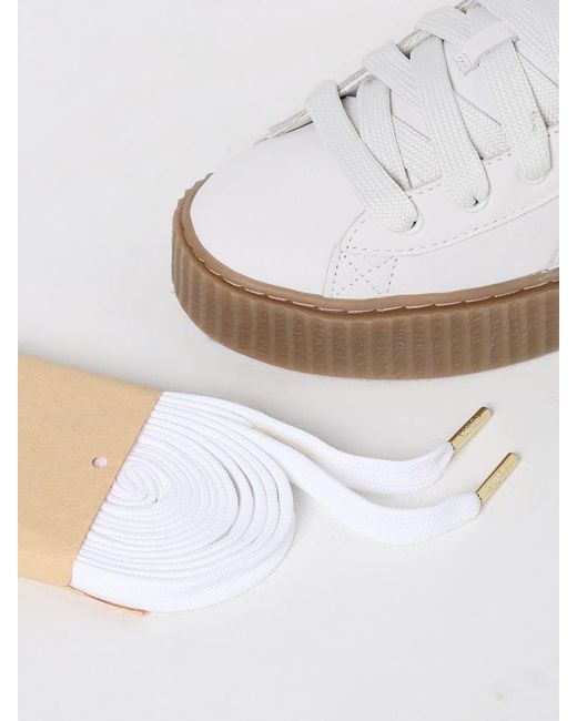 Sneakers Creeper Patty Fenty x in pelle di PUMA in White da Uomo