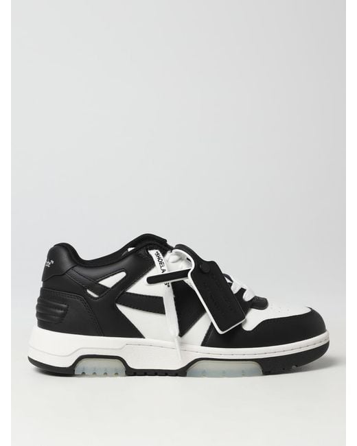Off-White c/o Virgil Abloh Black Out Of Office Leather Sneakers