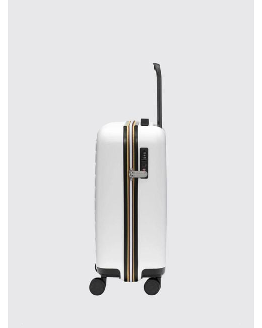 K-Way White Eudoxie Polycarbonate Trolley for men