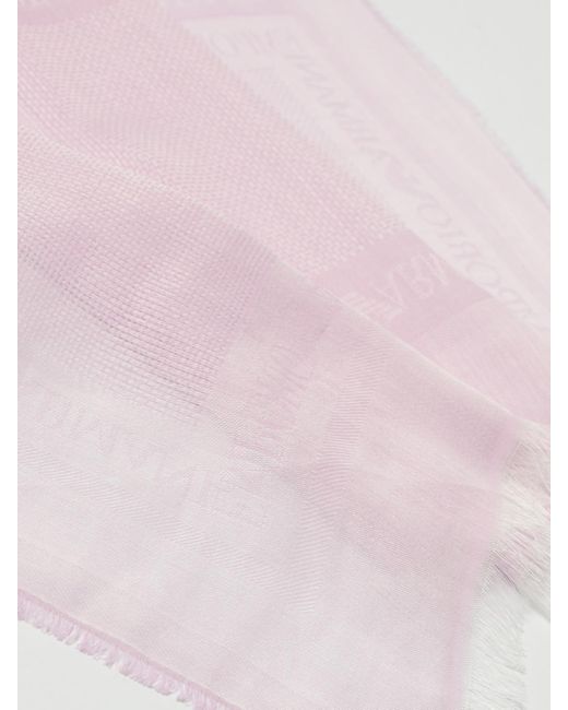Sciarpa Con Logo di Emporio Armani in Pink