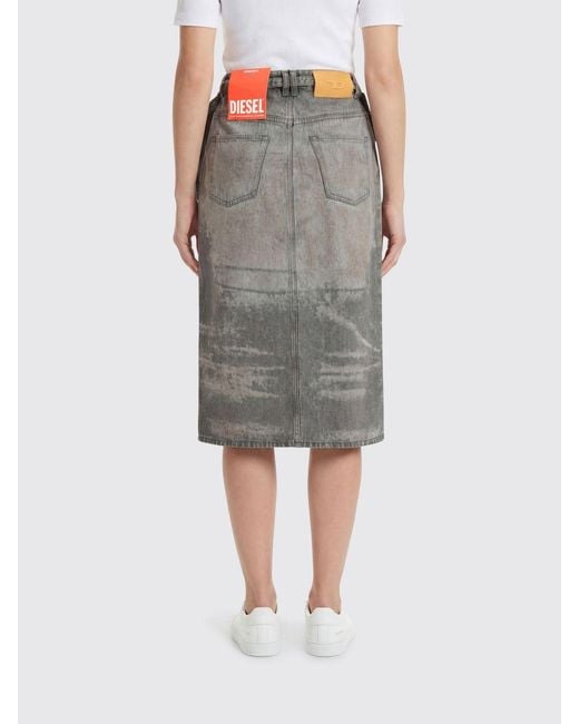 DIESEL Gray Denim Pencil Skirt