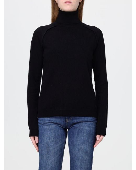 Dondup Blue Long-Sleeved Wool Turtleneck Jumper With Ribbed Hems