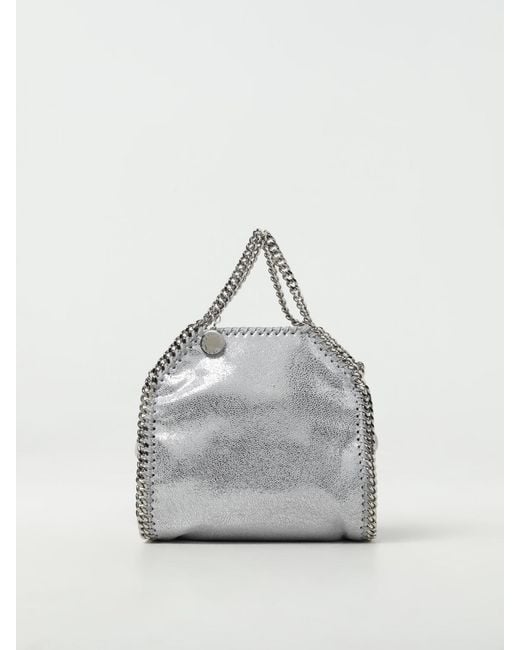 Stella McCartney White Falabella Crackled Faux Leather Bag