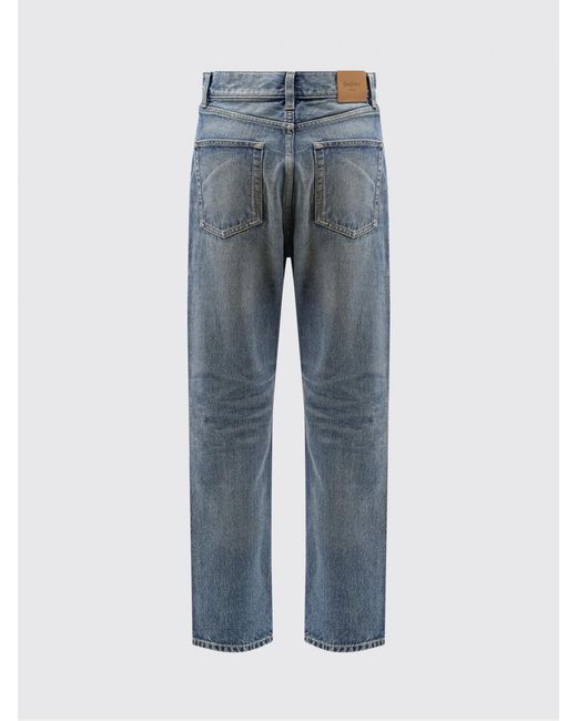 Saint Laurent Blue Cropped Fit Cotton Denim Jeans