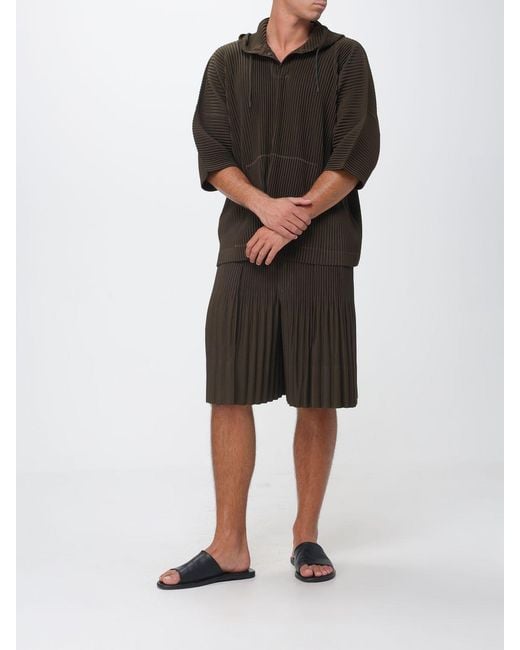 Homme Plissé Issey Miyake Black Polo Shirt for men