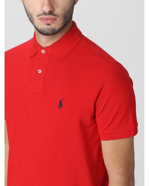 Polo Ralph Lauren Red Polo Shirt for men