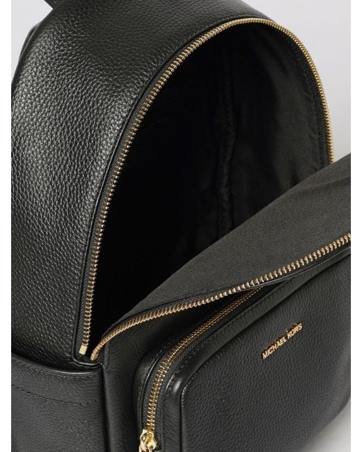 Michael Kors Black Tanner Grained Calfskin Backpack