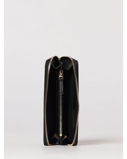 Emporio Armani Gray Grained Leather Continental Wallet