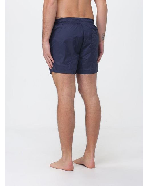 HUGO Blue Polyester Boxer Swim Trunks for men