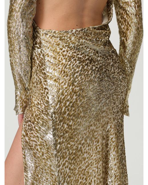 Self-Portrait Natural Elegant Long Sleeve Evening Gown With Thigh Slit