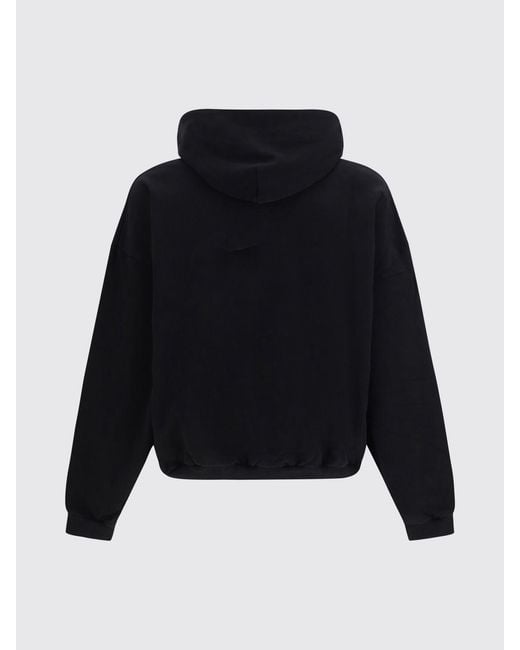 Represent Blue Cotton Hoodie With Kangaroo Pocket And Logo Print for men
