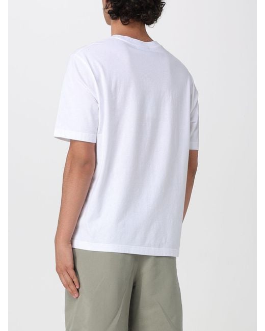 Maison Kitsuné White Maison KitsunÉ Organic Cotton T-Shirt With Logo for men