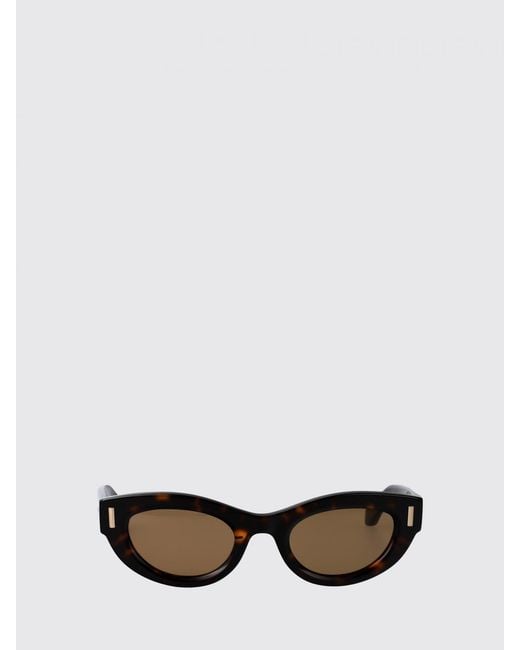 Ferragamo White Oval Cat-Eye Sunglasses