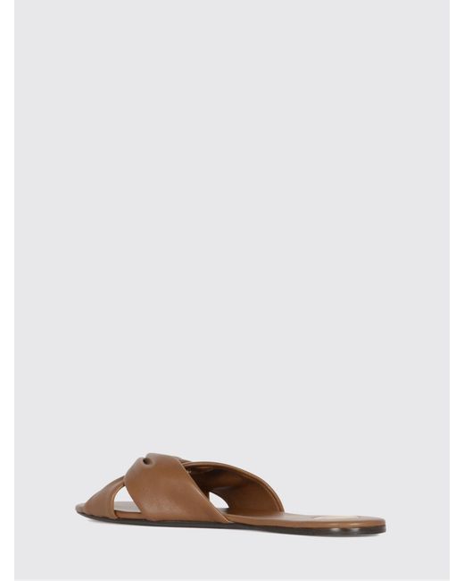 Saint Laurent Brown Nappa Slippers