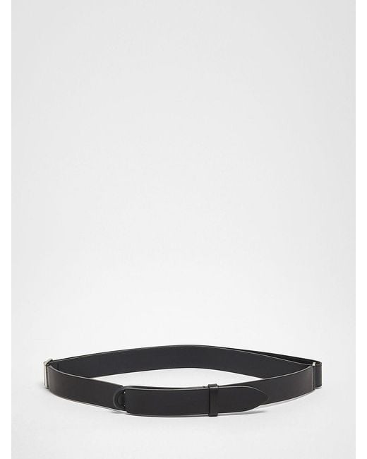Orciani White Leather Nobuckle Belt for men