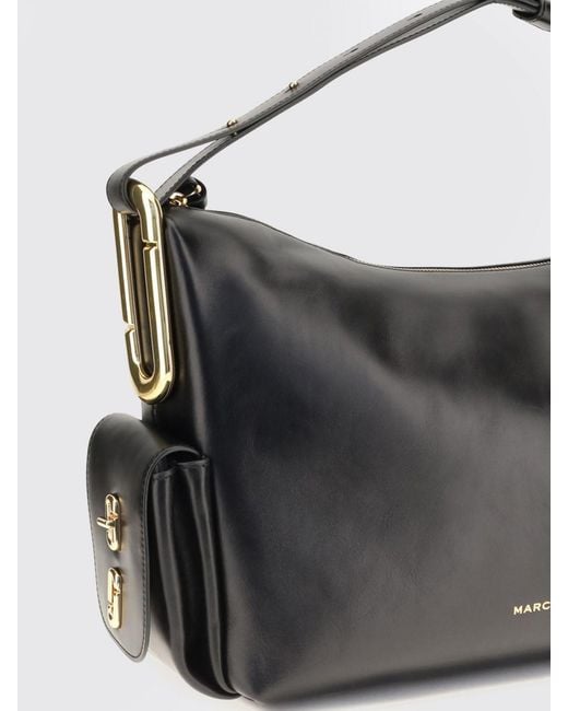 Marc Jacobs Gray Scene Leather Tote Bag With Laminated Double J Logo