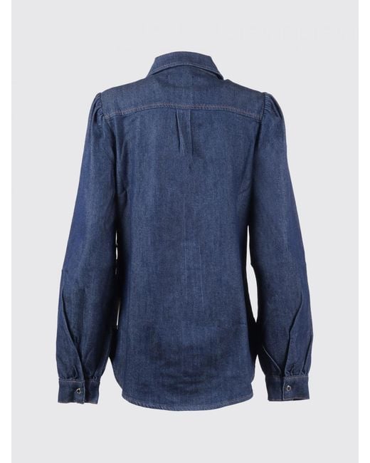 7 For All Mankind Blue Denim Shirt