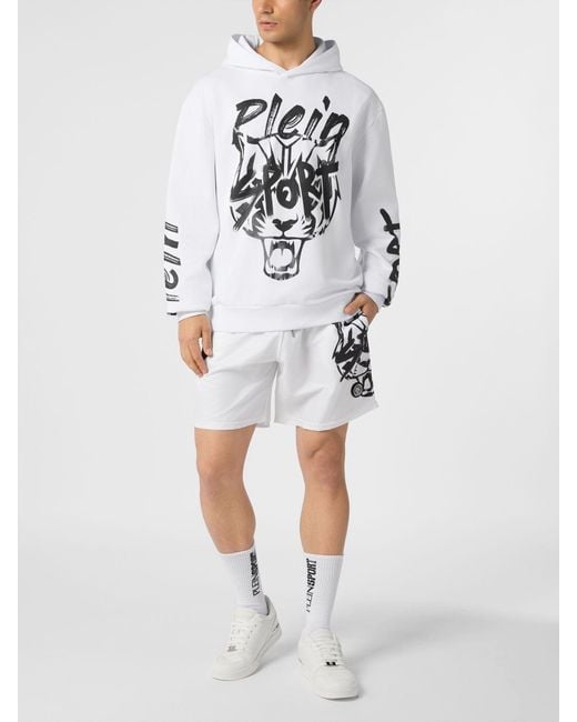 Philipp Plein Gray Hoodie for men