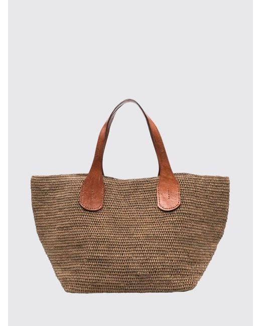 IBELIV Brown Tokyo Ii Raffia Bag