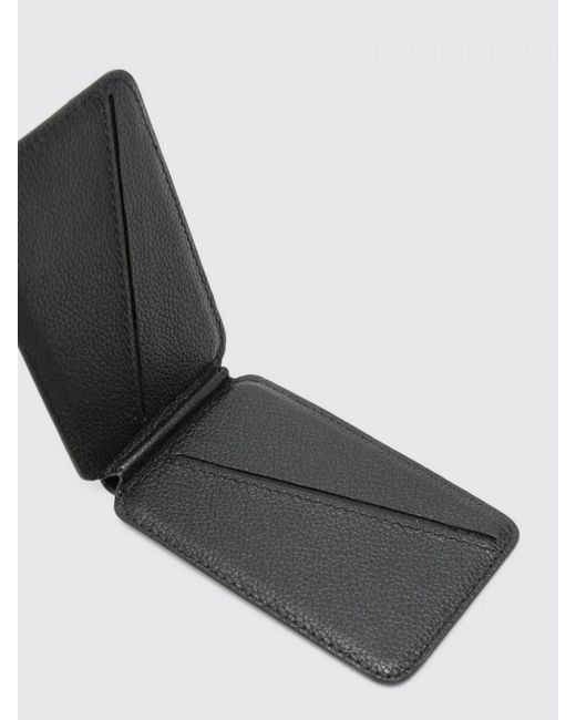 Emporio Armani Black Leather Card Holder for men