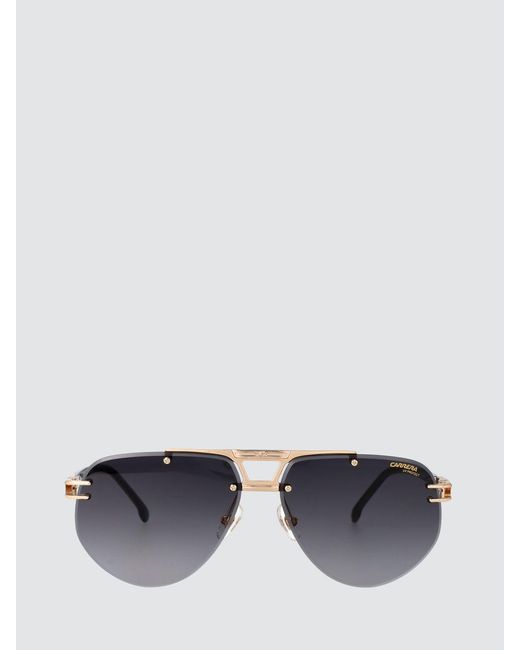 Carrera White Teardrop Metal Aviator Sunglasses With Double Bridge for men