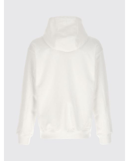 Casablanca White Printed Organic Cotton Hoodie for men