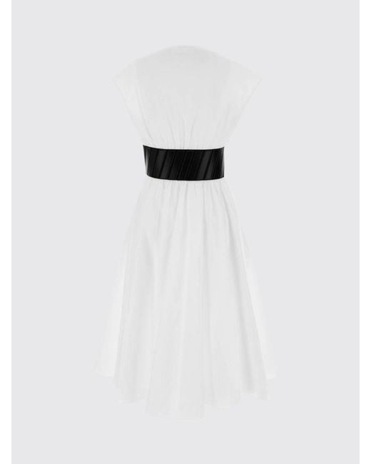 Alaïa White Cotton Midi Dress