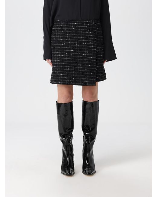 Gonna Mini Bouclé di MSGM in Black