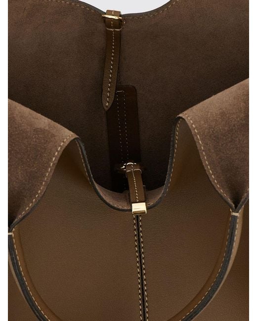 Tod's Brown Small Leather Shopping Tote Bag