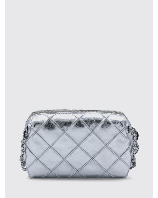 Tory Burch Gray Leather Shoulder Bag