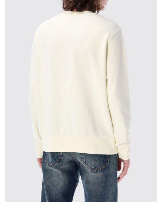 Polo Ralph Lauren White Cotton Crewneck Sweatshirt With Pony Logo for men