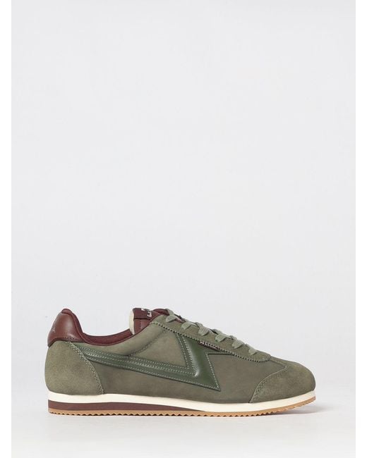 Paul Smith Green Bicolor Leather And Nubuck Low Top Sneakers With Round Toe for men