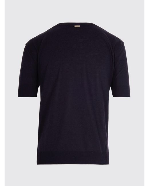 Herno Blue Short-Sleeved Crewneck T-Shirt
