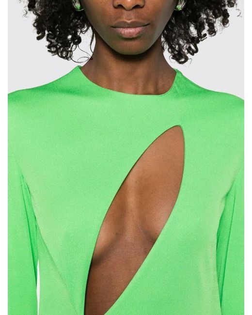 Tom Ford Green Long Viscose Jersey Evening Dress