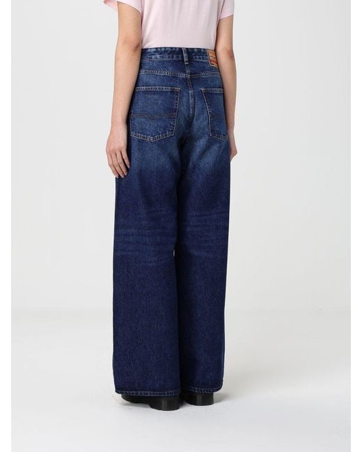 DIESEL Blue D-Sire Wide-Leg Denim Jeans