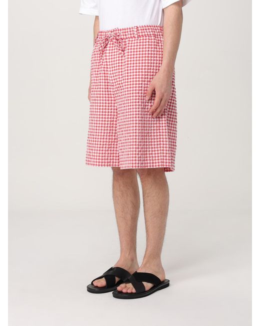 Marni Red Gingham Shorts for men