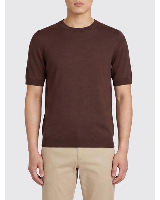 Ballantyne Brown Cotton Knit Top for men