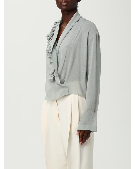 Alberta Ferretti Natural Hemdbluse Damen