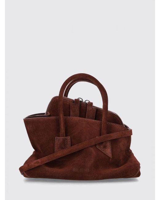 The Attico Brown La Passeggiata Suede Mini Handbag